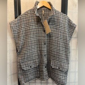 SOYACONCEPT NWT Plaid Checkered Button-Up Vest